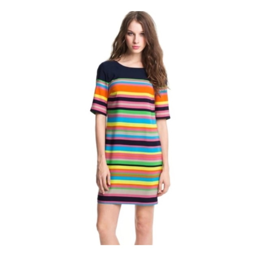 Trina Turk 'Flagimi' Stripe Multicolor Shift Dress